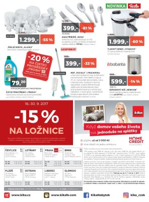 akční leták Kika nábytek 11.9.2017-24.9.2017