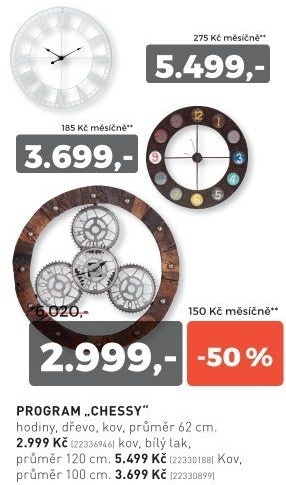 Hodiny CHEESY, průměr 62