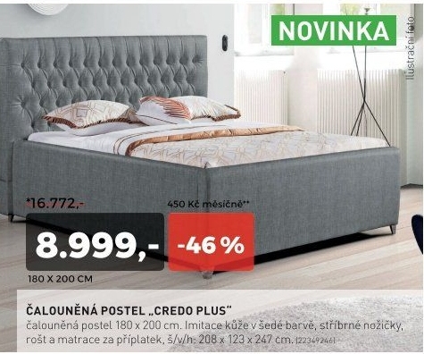 Čalouněná postel CREDO PLUS