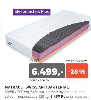 Matrace SWISS ANTIBAKTERIAL