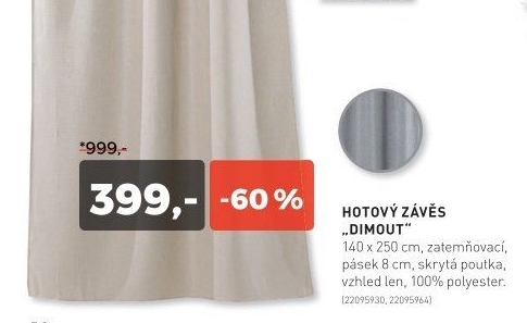 Závěs DIMOUT NATUR