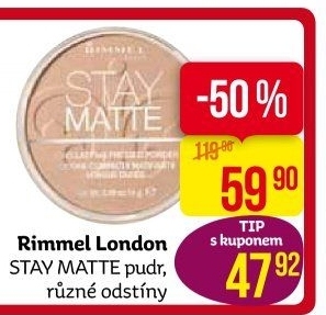 Pudr Stay Matte Rimmel