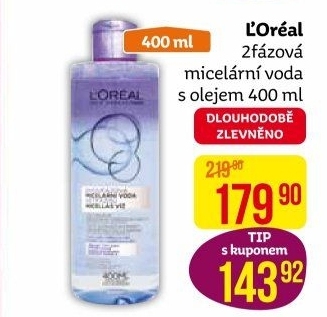 Dvoufázová micelární voda L'Oréal