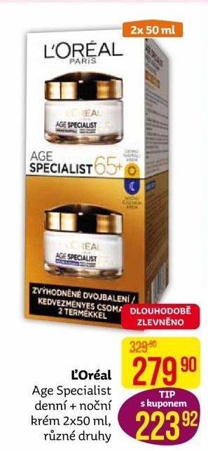 Balení krém denní a noční Age Specialist L'Oréal