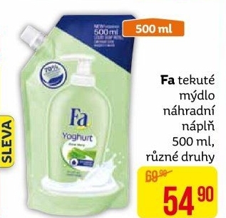 Tekuté mýdlo Fa - náhradní náplň