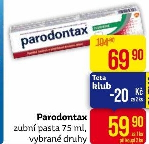 Pasty na zuby Parodontax