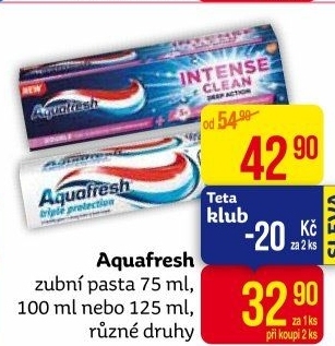 Pasta na zuby Aquafresh
