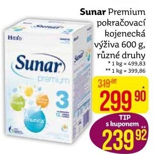 Kojenecké mléko Premium Sunar