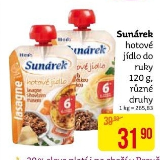 Hotová jídla Do ručičky Sunárek