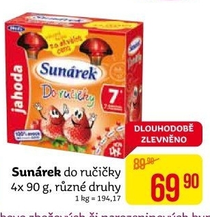 Ovocné pyré Do ručičky Sunárek