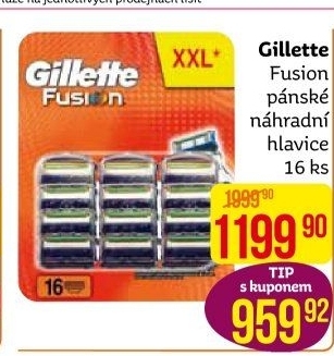 Náhradní hlavice pánské Gillette Fusion