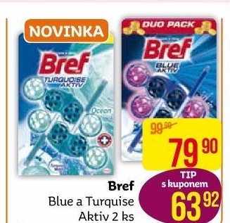 WC blok tuhý Blue Aktiv Bref