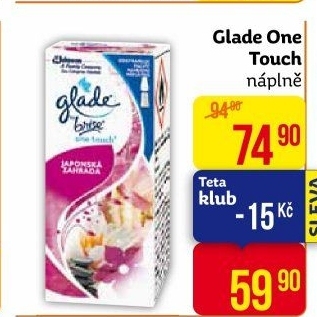 Osvěžovač vzduchu One touch Glade by Brise - náplň