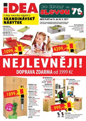 akční leták IDEA nábytek 15.9.2017-30.9.2017