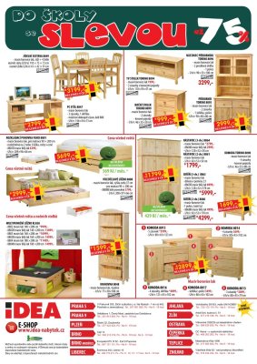 akční leták IDEA nábytek 15.9.2017-30.9.2017