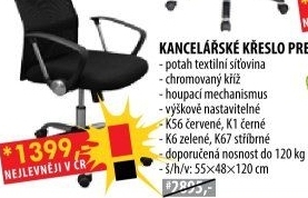Kancelářské křeslo PRESIDENT stříbrné