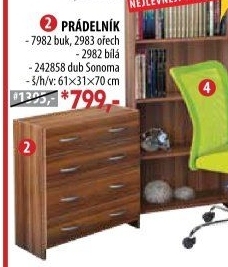 Prádelník se zásuvkami 7982