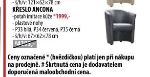 Křeslo ANCONA červené P34