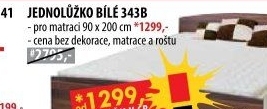 Jednolůžko 343 bílá 90x200