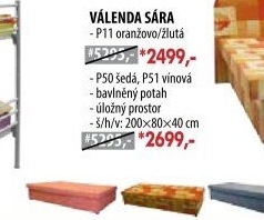 Válenda SÁRA s úložným prostorem P11