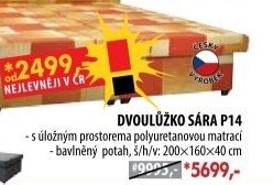Dvoulůžko SÁRA s úložným prostorem