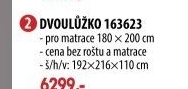 Dvoulůžko CORONA vosk 180x200