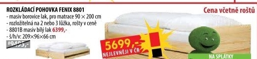 Rozkládací pohovka FENIX lakovaná
