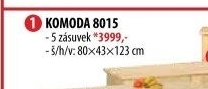 Prádelník 5 zásuvek 8015