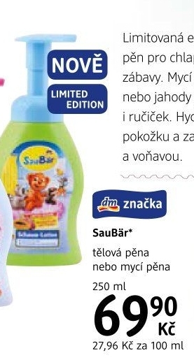 Dětská tělová pěna SauBär