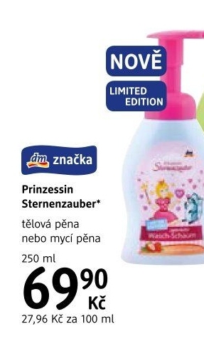 Dětská tělová pěna Prinzessin Sternenzauber