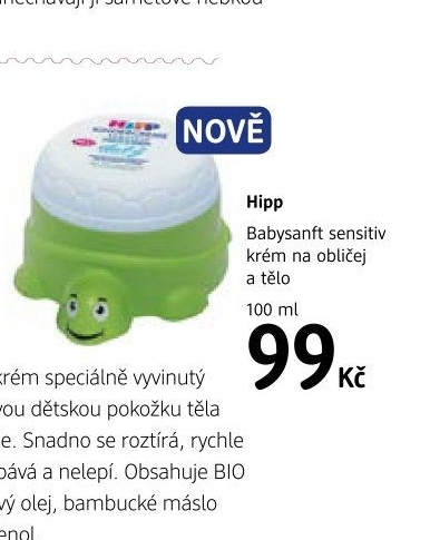 Krém dětský pleťový a tělový Babysanft sensitiv Hipp