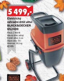 Elektrický drtič větví Black&amp