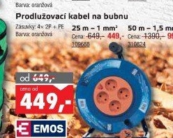 Prodlužovací kabel na bubnu Emos