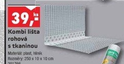 Rohová lišta s tkaninou Den Braven
