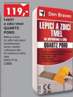 Lepicí a zdicí tmel Quartz Poro Den Braven