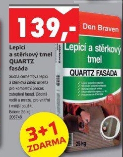 Lepicí a stěrkový tmel Quartz Fasáda Den Braven