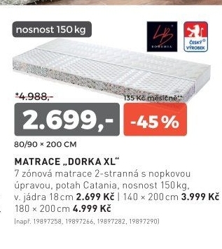 Matrace DORKA XL