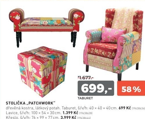 Taburet PATCHWORK