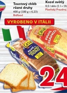 Italský toustový chléb Pan di Casa