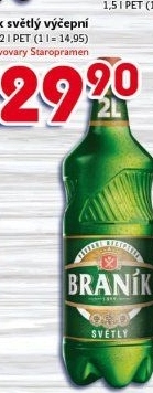 Pivo světlé výčepní 10° Braník