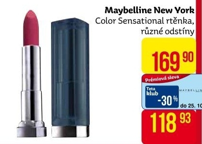 Rtěnka Color Sensational Maybelline
