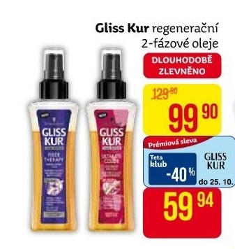 Olej na vlasy dvoufázový Gliss Kur Schwarzkopf