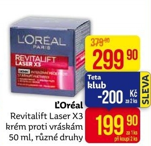 Krém pleťový proti vráskám Laser X3 Renew Revitalift L'Oréal