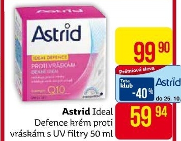 Pleťový krém proti vráskám Ideal Defence Q10 Astrid