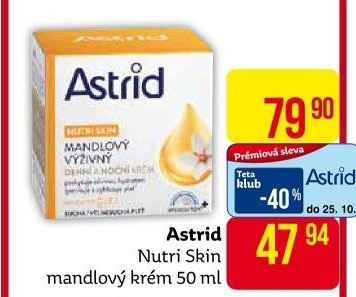 Pleťový krém výživný mandlový Nutri Skin Astrid