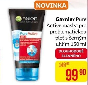 Pleťová maska s černým uhlím Pure Active Garnier