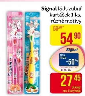 Kartáček na zuby dětský Signal