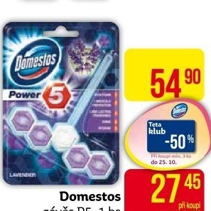 WC blok tuhý Power 5 Domestos