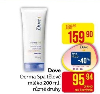 Tělové mléko DermaSpa Dove