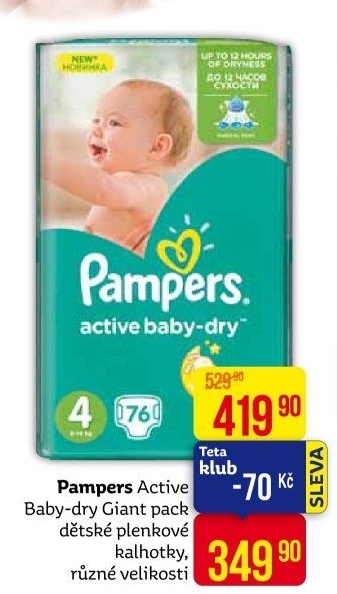 Pleny dětské Pampers Active Baby Dry